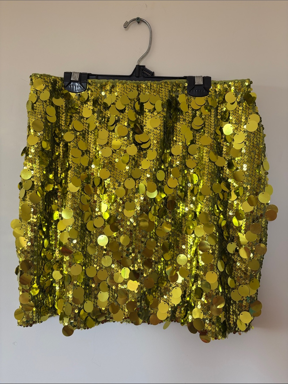 Green Sequin Party Mini Skirt
